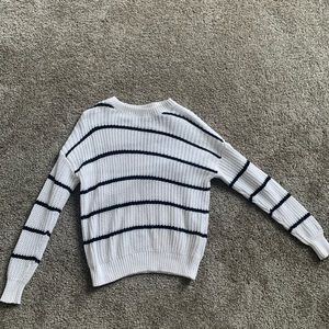 PINK black and white striped sweater